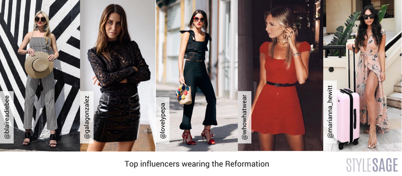 influencers wearing the Reformation